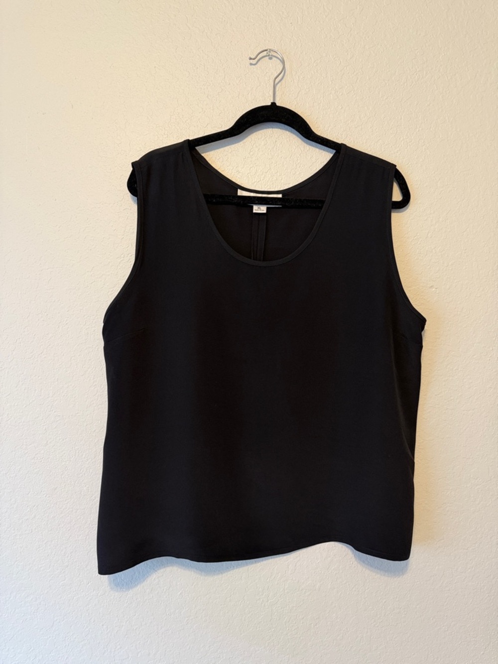 Caroline Rose Classic Black Scoop Neck Tank Top
